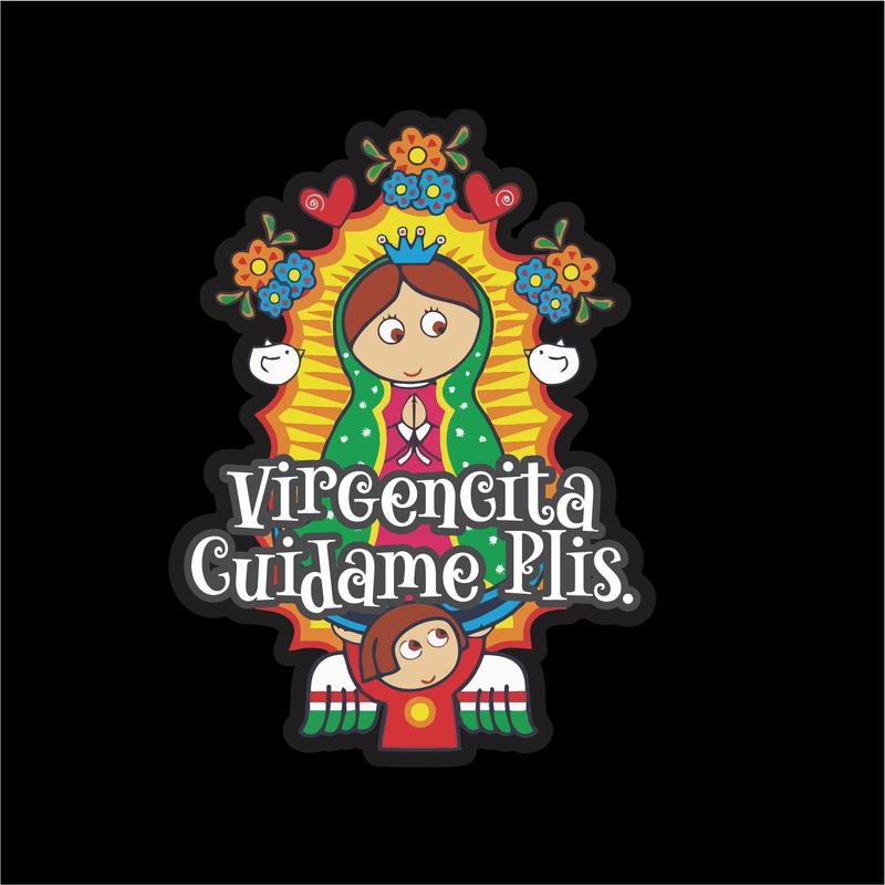 Virgencita Cuídame Plis Sticker / Cute Virgen de Guadalupe Decal – Religious Car & Laptop Decoration