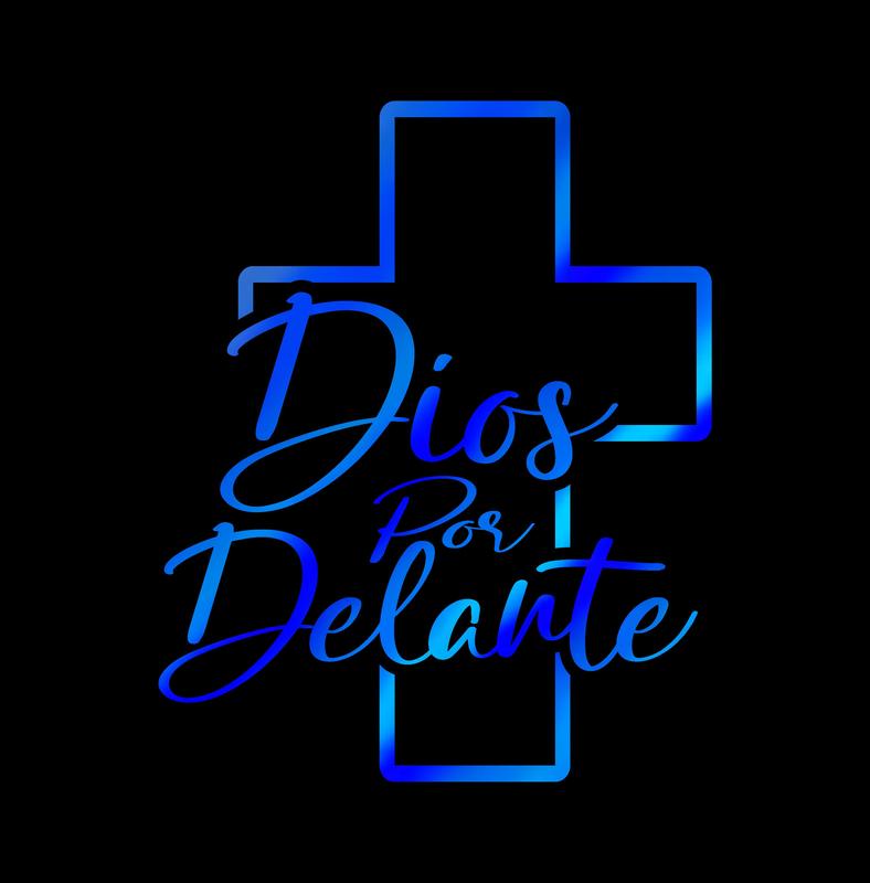 Dios por Delante Vinyl Decal – Cross Outline Design / Sticker en Vinil con Cruz Minimalista