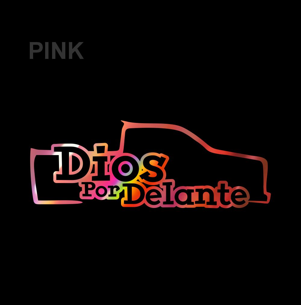 Troka Dios por Delante Sticker / Holographic Truck Decal – Faith Vinyl for Car, Pickup & Window Decoration