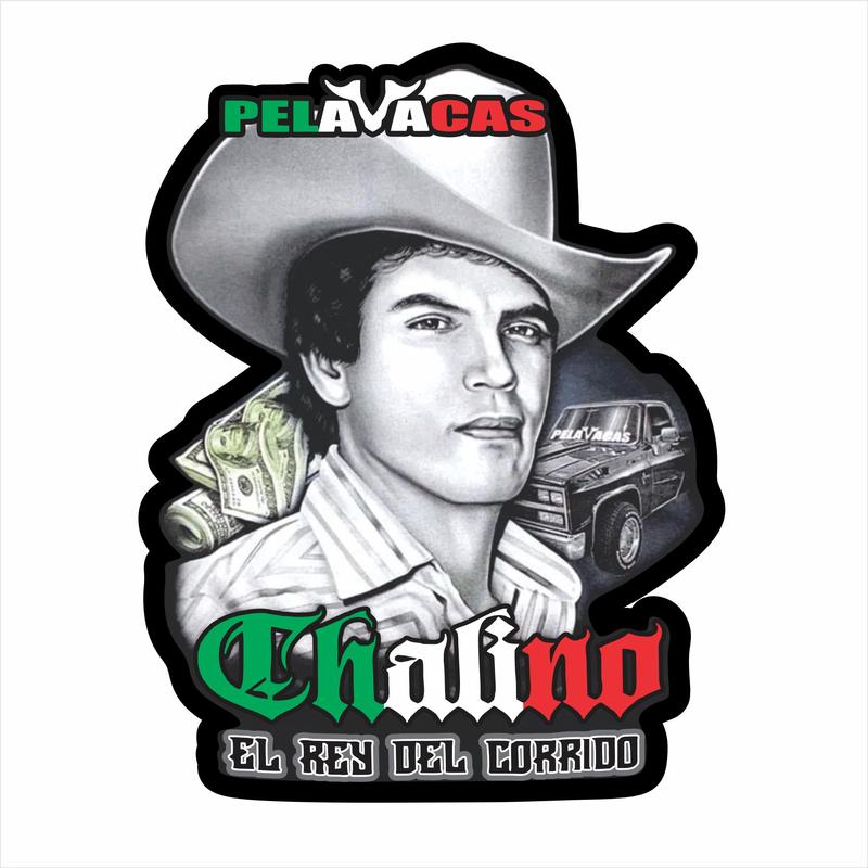 Sticker, Artistas Dead, Chalino Sanchez, Valentin Elizalde, Selena / car decals / vinyl sign