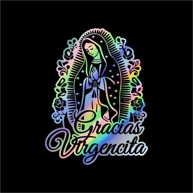 Gracias Virgencita Sticker – Virgen de Guadalupe Vinyl Decal for Cars, Laptops & Home Decoration