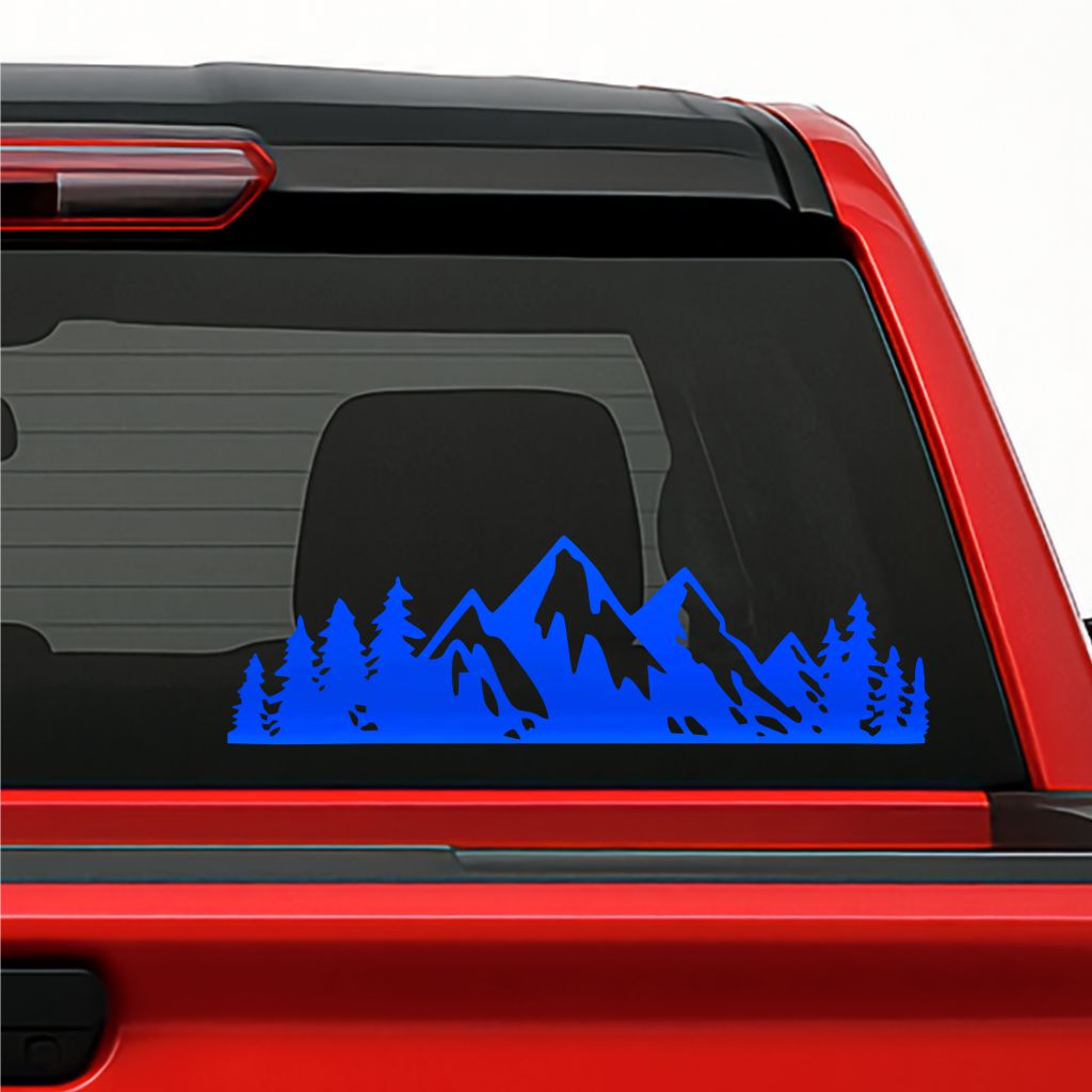 Mountain & Forest Vinyl Decal – Adventure Car Sticker for Jeep, SUV & Truck Decoration