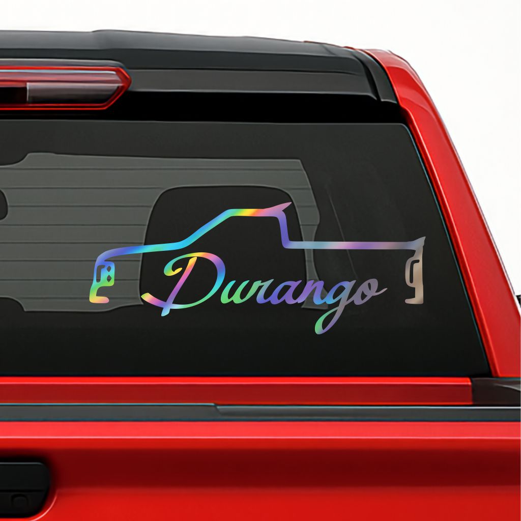 Truck Silhouette Holographic Decal – Personalized Mexican State / Sticker de Troca con Estados de México