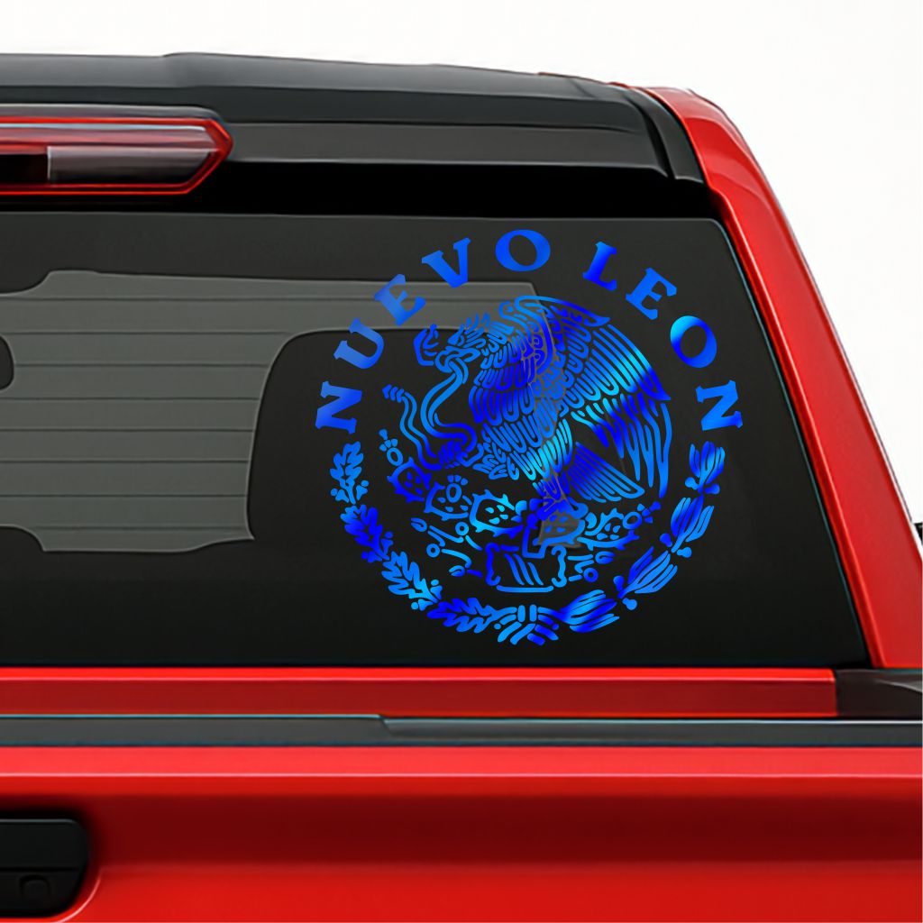 Escudo México / Mexican Coat of Arms Decal – One Color, Personalized State / Sticker en Vinil Personalizado por Estado