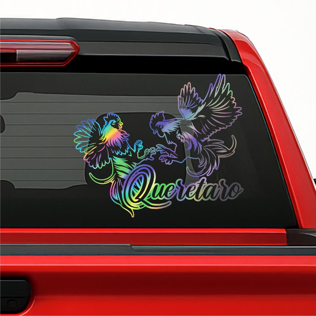 Mexican Roosters Decal – Personalized State Sticker / Gallos de Pelea en Vinil con Estados de México