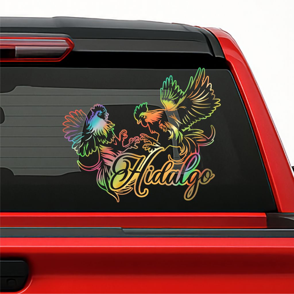 Mexican Roosters Decal – Personalized State Sticker / Gallos de Pelea en Vinil con Estados de México