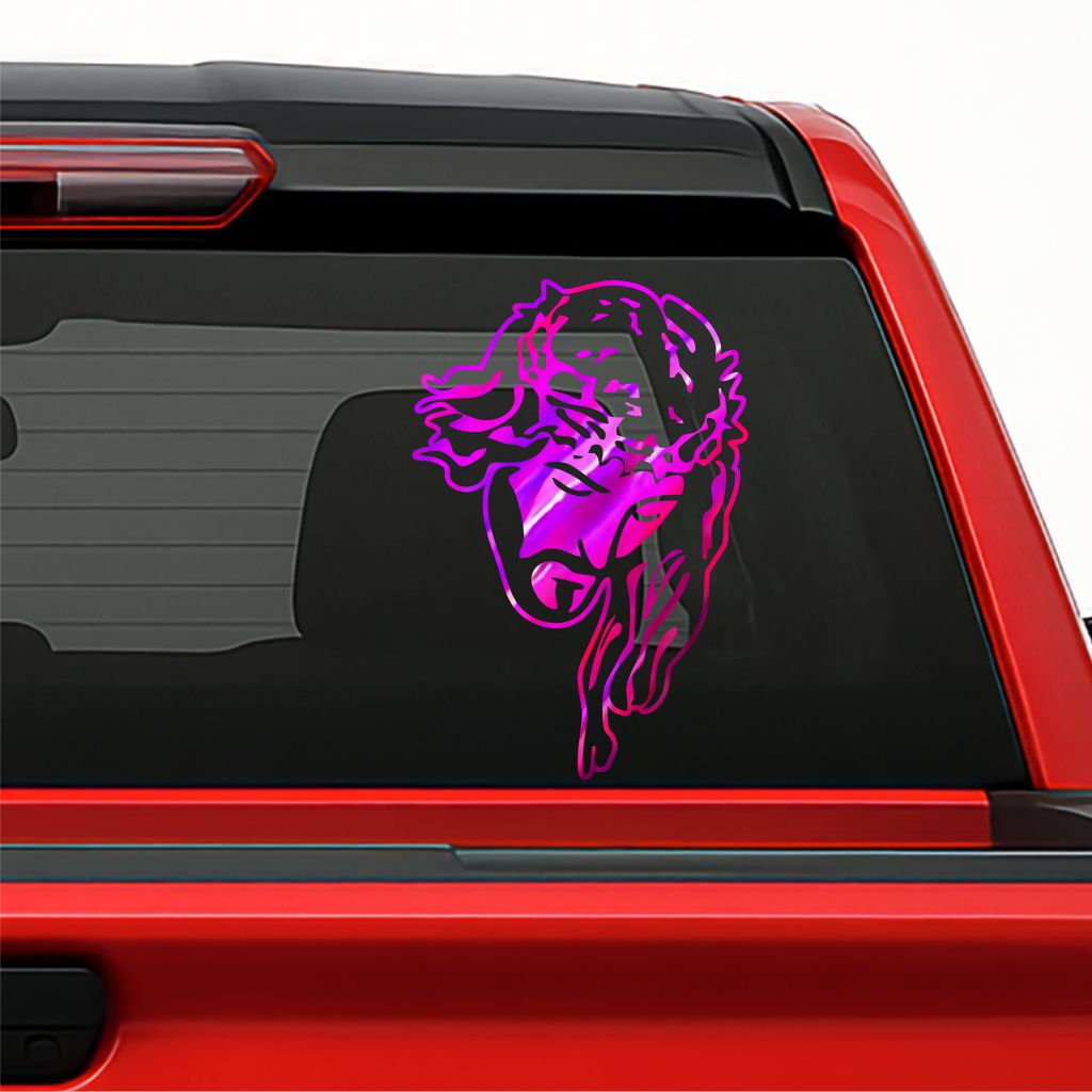 Rostro de Cristo Sticker / Jesus Face Vinyl Decal – Religious Car Window Decoration