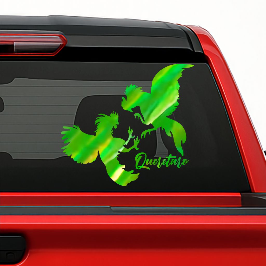 Mexican Roosters Silhouette Decal – Custom State / Sticker en Vinil Troquelado con Gallos y Estados de México