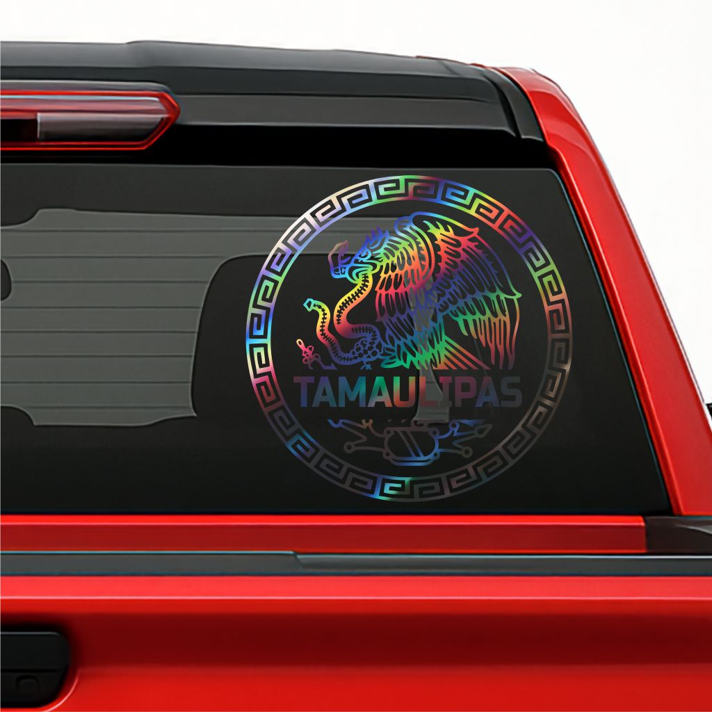 Mexican Eagle Holographic Decal – Personalized State Sticker / Calcomanía Águila de México