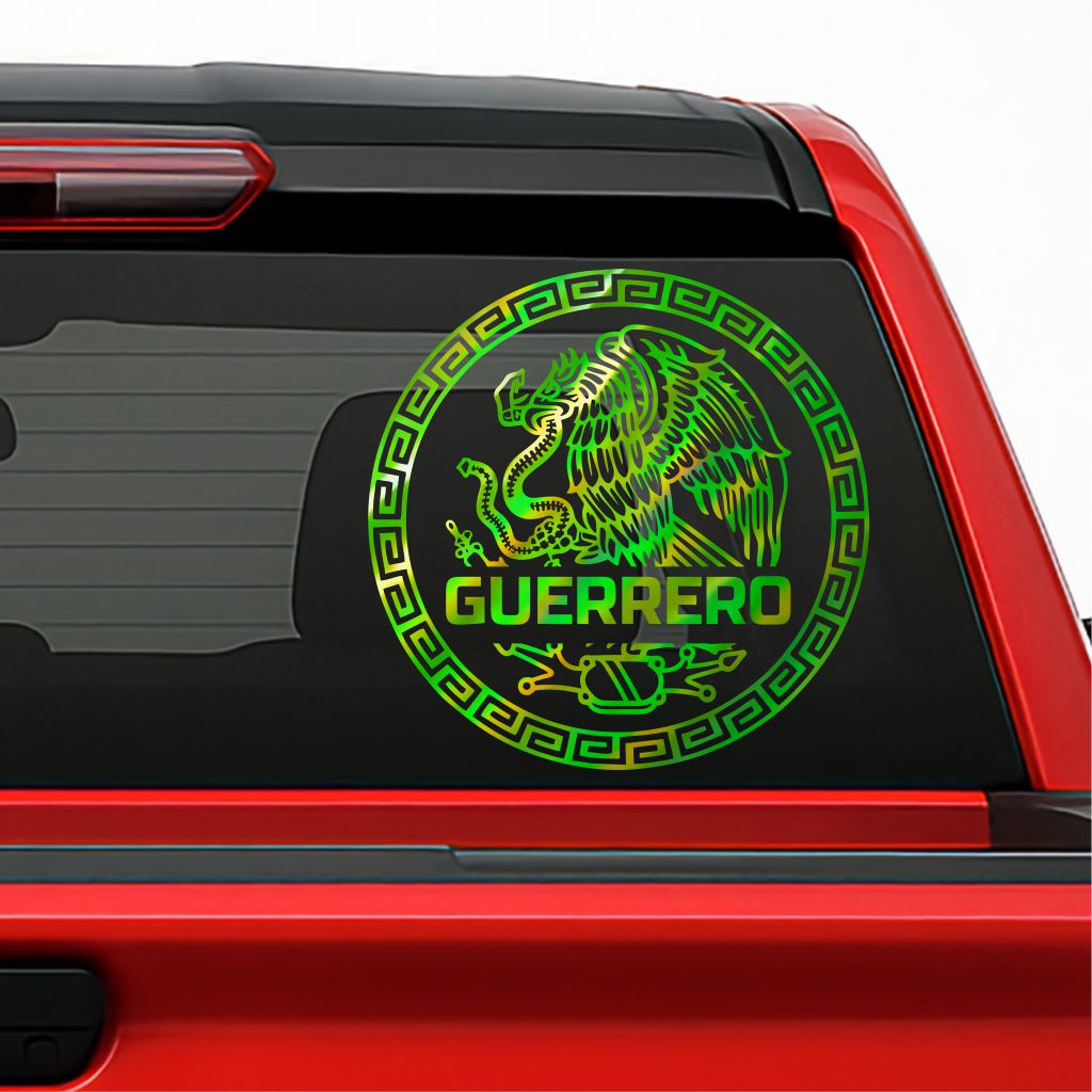 Mexican Eagle Holographic Decal – Personalized State Sticker / Calcomanía Águila de México