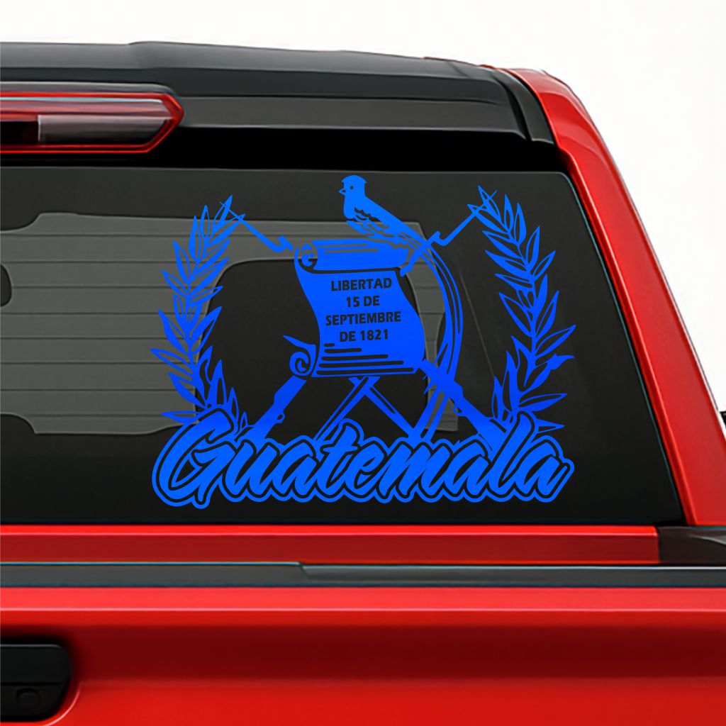 Escudo de Guatemala Sticker – Holographic Vinyl Decal for Cars, Trucks & Laptops