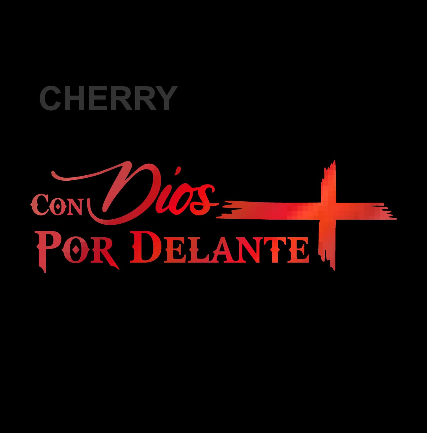 Con Dios por Delante Holographic Sticker – Cross Vinyl Decal / Calcomanía en Vinil con Cruz y Frase Religiosa