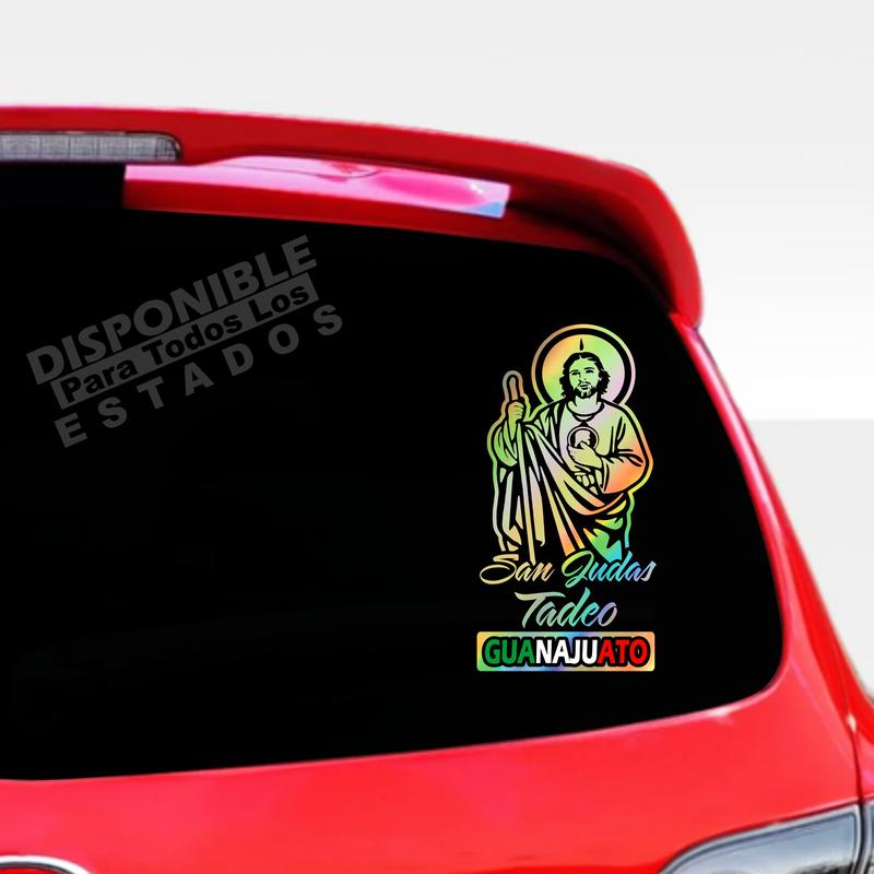 San Judas Tadeo Holographic Decal – Mexican States / Sticker Personalizado