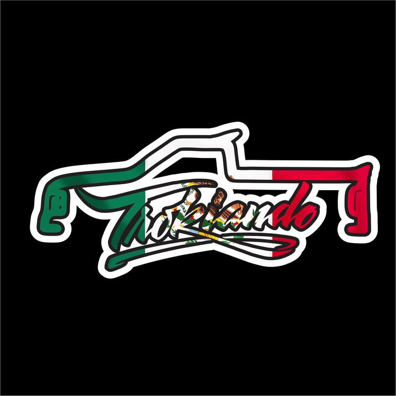 Trokiando Sticker – Mexican Flag Vinyl Decal for Trucks & Pickups