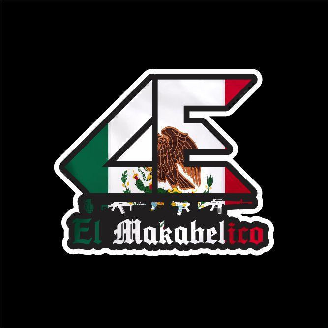 El Makabelico Sticker – Flag Style Car Decal / Calcomanía en Vinil con Banderas y Decoración para Vehículos