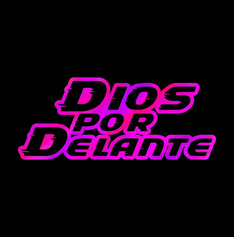 Dios por Delante Sticker – Bold Vinyl Decal / Calcomanía en Vinil Texto Grande