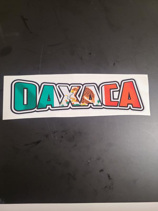 Mexico Flag Letters Decal – Personalized State Sticker / Nombre de Estado con Colores de la Bandera de México