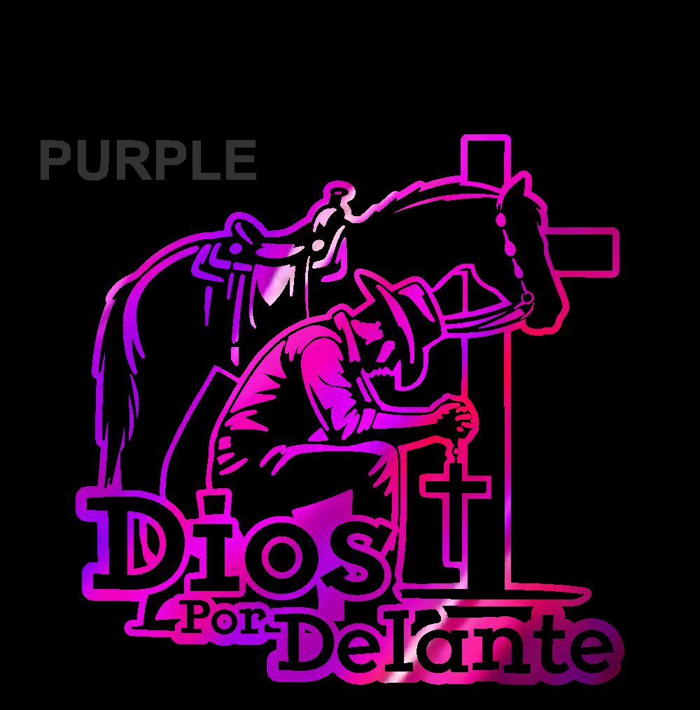 Dios por Delante Cowboy Sticker – Religious Vinyl Decal for Car/Window