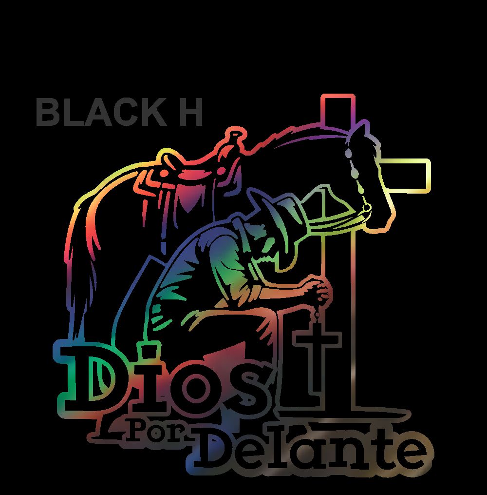 Dios por Delante Cowboy Sticker – Religious Vinyl Decal for Car/Window