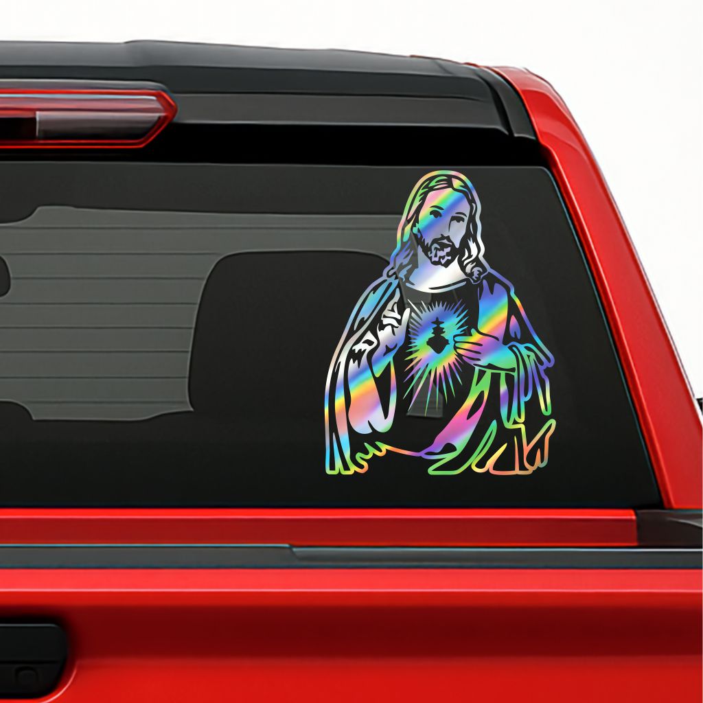 Sagrado Corazón Sticker for Cars – Catholic Adhesive Vinyl Decal, Easy Installation