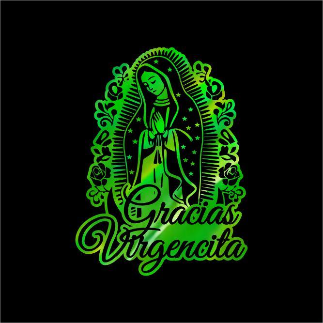 Gracias Virgencita Sticker – Virgen de Guadalupe Vinyl Decal for Cars, Laptops & Home Decoration