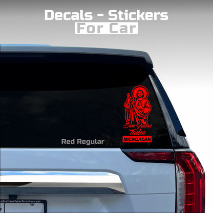 San Juditas Tadeo con estados de México Decals Sticker