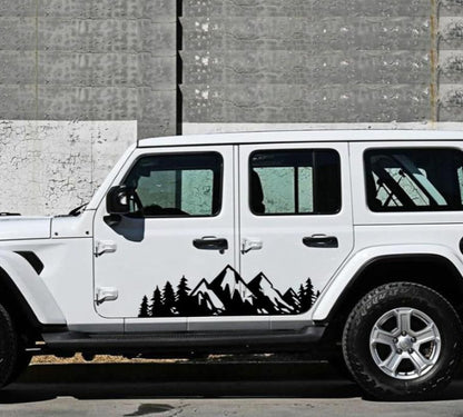 Mountain & Forest Vinyl Decal – Adventure Car Sticker for Jeep, SUV & Truck Decoration