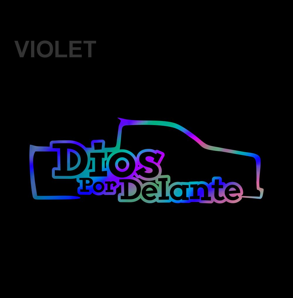 Troka Dios por Delante Sticker / Holographic Truck Decal – Faith Vinyl for Car, Pickup & Window Decoration