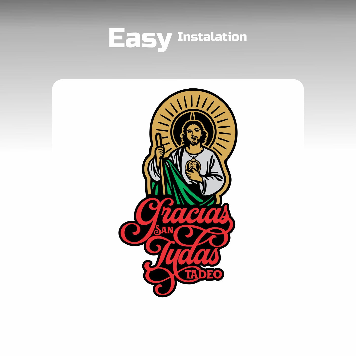 San Juditas con colores Decals Sticker