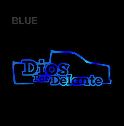 Troka Dios por Delante Sticker / Holographic Truck Decal – Faith Vinyl for Car, Pickup & Window Decoration