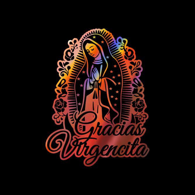 Gracias Virgencita Sticker – Virgen de Guadalupe Vinyl Decal for Cars, Laptops & Home Decoration