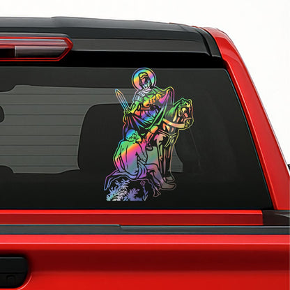 San Martín Caballero Sticker – Saint Martin of Tours Vinyl Decal for Car & Truck Decoration
