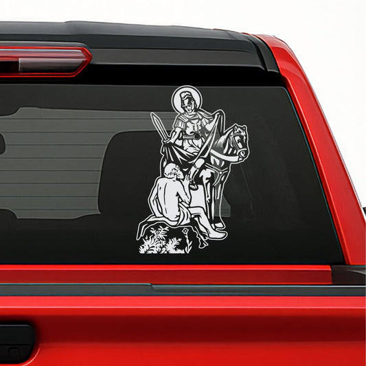 San Martín Caballero Sticker – Saint Martin of Tours Vinyl Decal for Car & Truck Decoration