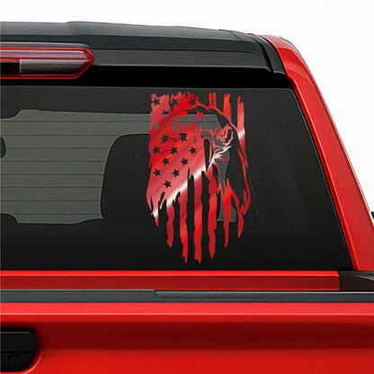 American Eagle Flag Sticker / Patriotic Vinyl Decal – USA Car & Truck Window Decoration