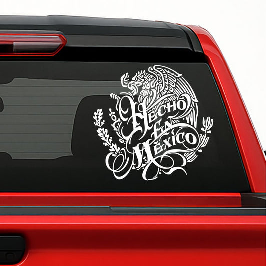 Hecho en México Sticker – Mexican Eagle Vinyl Decal for Cars, Motorcycles, Boats & Laptops