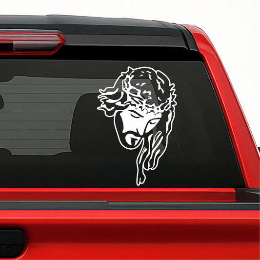 Rostro de Cristo Sticker / Jesus Face Vinyl Decal – Religious Car Window Decoration