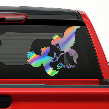 Mexican Roosters Silhouette Decal – Custom State / Sticker en Vinil Troquelado con Gallos y Estados de México