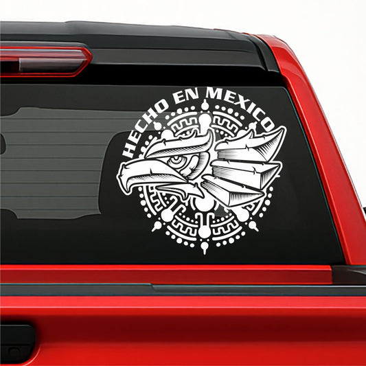 Hecho en México Holographic Decal / Sticker Águila Azteca