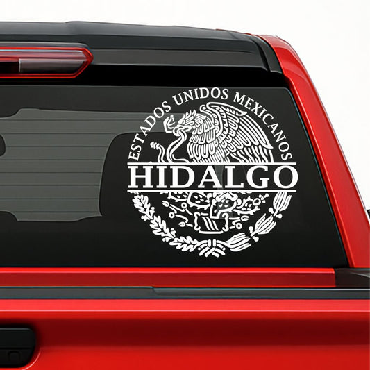 Escudo México Holographic Decal – Personalized with Any State / Sticker en Vinil con Escudo Nacional y Estados de México