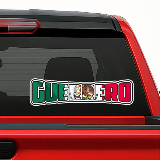 Mexico Flag Letters Decal – Personalized State Sticker / Nombre de Estado con Colores de la Bandera de México