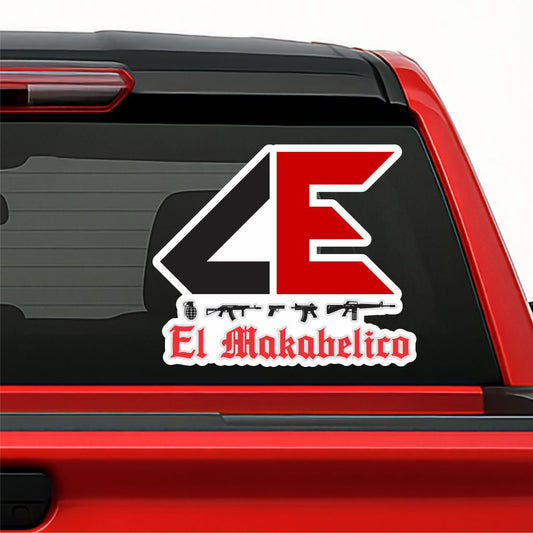 El Makabelico Sticker – Flag Style Car Decal / Calcomanía en Vinil con Banderas y Decoración para Vehículos
